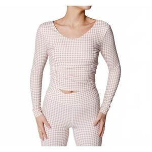 NEW THE HAPPY CAMP3R gingham girlie active top in white